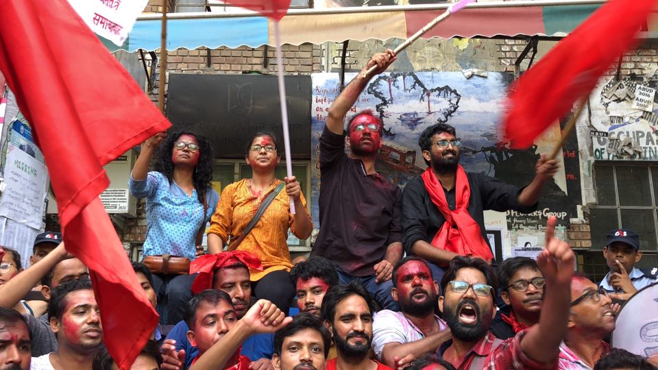 JNUSU: जेएनयू में यूनाइटेड लेफ्ट के उम्मीदवारों की जीत